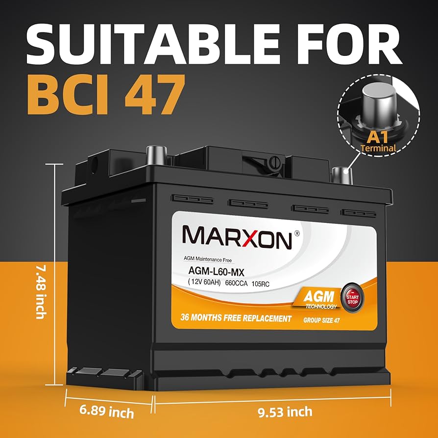 MB L×2 Amazon.com: MARXON Group 47 H5 L2 Start and Stop Car Battery